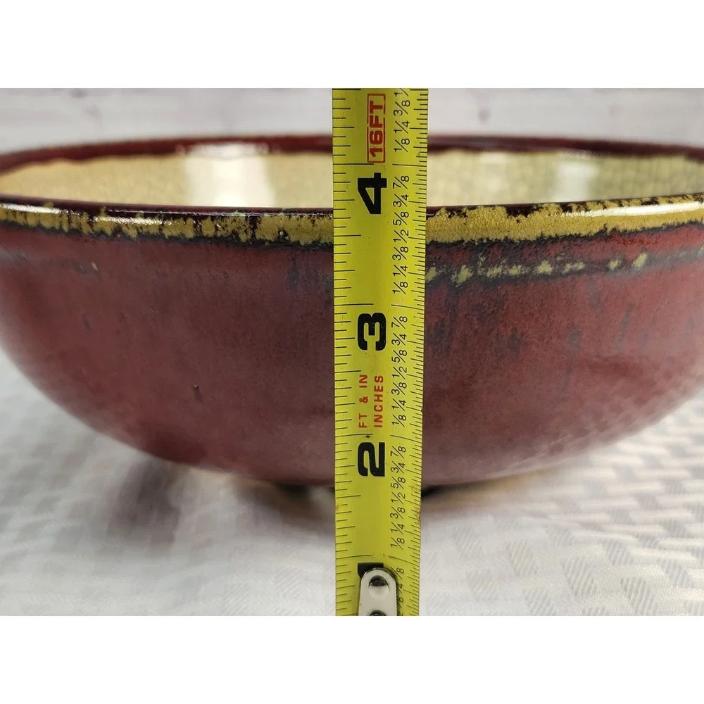 PIER 1 Stoneware Crackle Large Serving Bowl / Decor 10 1/4